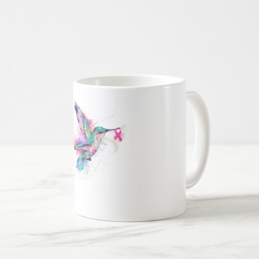 Mingbird Ribbon Breast Cancer Bewustheid Koffiemok (Voorkant rechts)