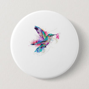 Mingbird Ribbon Breast Cancer Bewustheid Ronde Button 7,6 Cm