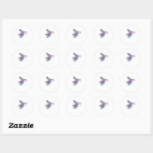 Mingbird Ribbon Breast Cancer Bewustheid Ronde Sticker (Vel)