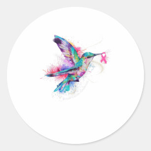 Mingbird Ribbon Breast Cancer Bewustheid Ronde Sticker