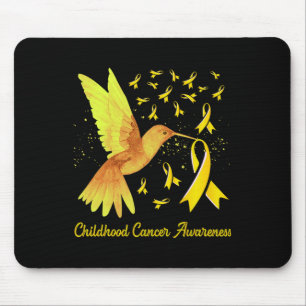 Mingbird Yellow Gold Childhood Cancer Awareness Muismat