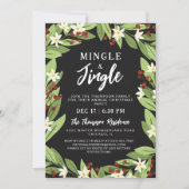 Minge Jingle Bloemen Rode bessen Kerstfeest Kaart (Voorkant)