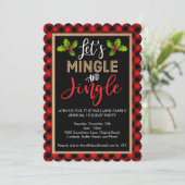 Mingle en Jingle Buffalo met kerstfeest Kaart (Staand voorkant)