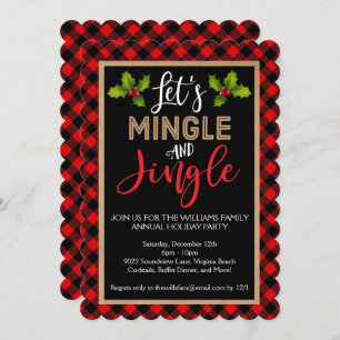 Mingle en Jingle Buffalo met kerstfeest Kaart