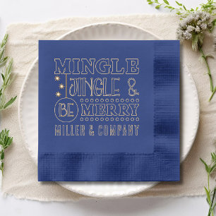 Mingle Jingle & Be Merry Corporate gepersonaliseer Folie Servetten