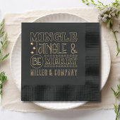 Mingle Jingle & Be Merry Corporate gepersonaliseer Folie Servetten