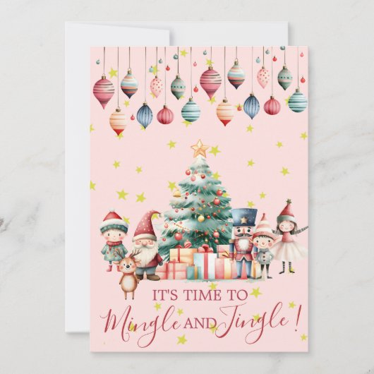 Mingle & Jingle Christmas Ornament Party Kaart (Voorkant)