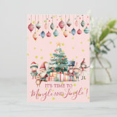 Mingle & Jingle Christmas Ornament Party Kaart (Staand voorkant)