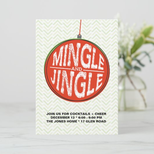 Mingle + Jingle Kaart (Staand voorkant)
