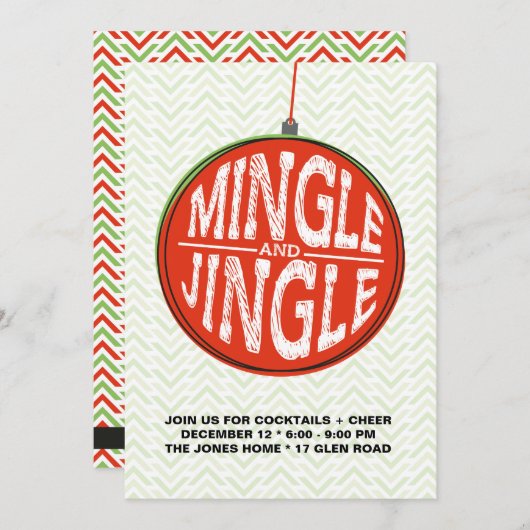 Mingle + Jingle Kaart (Voorkant / Achterkant)