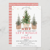Mingle Jingle kerstbomen kerstfeest Kaart (Voorkant / Achterkant)