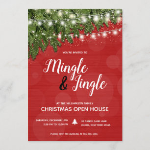 Mingle Jingle Pine Twinkle Lights kerstfeest Kaart