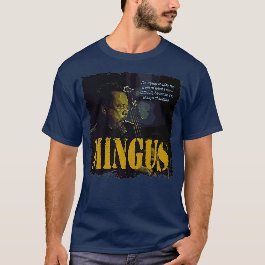Mingus Jazz Wisdom Bassist Musician Premium T-shirt (Voorkant)