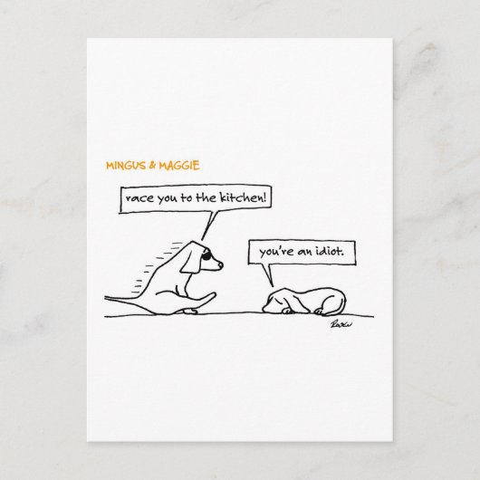 Mingus & Maggie > Race Briefkaart (Voorkant)