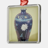 Mingvaas met drie kleurdecoratie metalen ornament (Links)