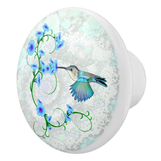Mingvogel met bliksem keramische knop (Rechts)