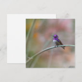 Mingvogel met mooie paarse veren notitiekaartje (Voorkant / Achterkant)