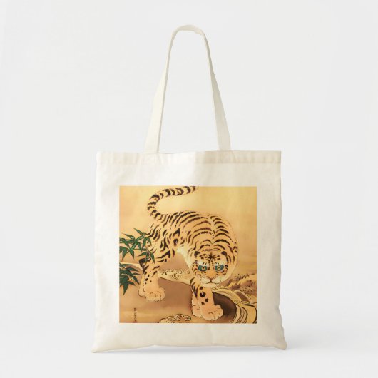  Minhwa Tijger door een stroom Tote Bag (Voorkant)