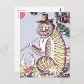 Minhwa Tijger met Konijnen en Pijp Briefkaart (Voorkant / Achterkant)
