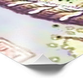 Minhwa Tijger met Konijnen en Pijp Foto Afdruk (Hoek)