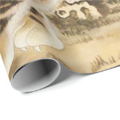  Minhwa tijger onder dennenboom Cadeaupapier (Rol Hoek)