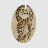  Minhwa tijger onder dennenboom Ornament (voorkant)