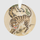  Minhwa tijger onder dennenboom Ornament (voorkant)