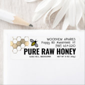 Mini 2,25-inch honinglabel Schattigee bij en goudk Etiket (Insitu)