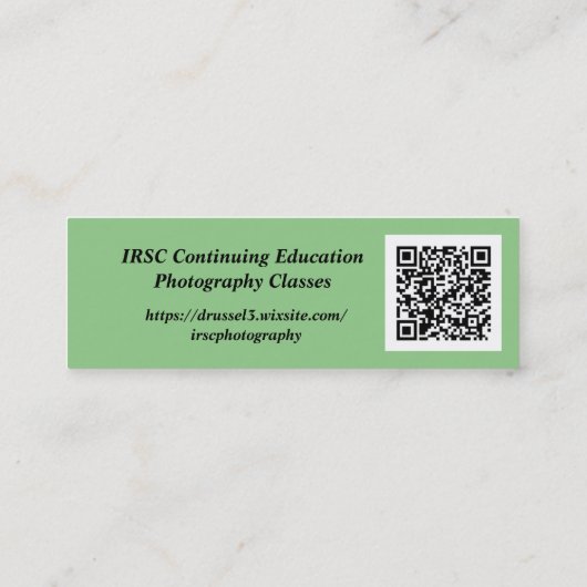 Mini, 3,0 x 1,0-inch mini-visitekaartje mini visitekaartje (Achterkant)