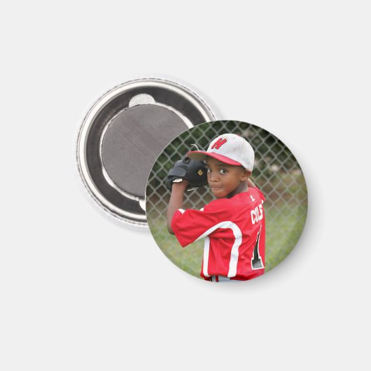 Mini aangepaste fotomagneet - sportteamondersteuni magneet (Voorkant / Achterkant)