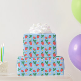 Mini Aardbei Bloesem Cadeaupapier