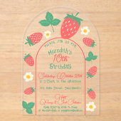 Mini Aardbei Bloesem Kids Verjaardag Uitnodiging (Voorkant)