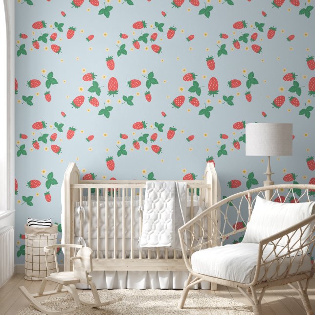 Mini Aardbeibloesem Behang (Kinderen)