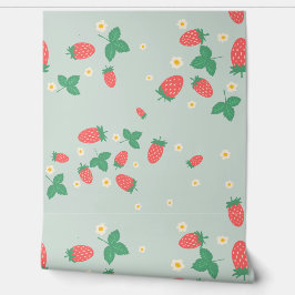Mini Aardbeibloesem Behang