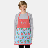 Mini-aardbeibloesem personaliseerbaar schort (Gedragen)