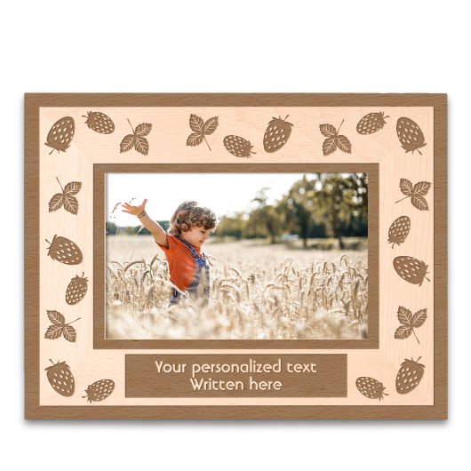 Mini aardbeien gepersonaliseerd gegraveerde lijstjes