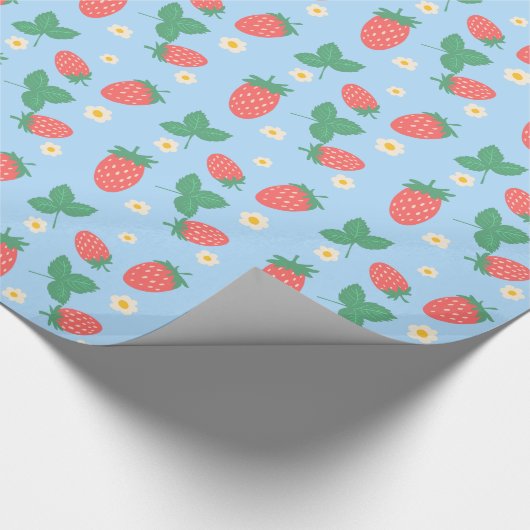 Mini Aardbeienbloesem Cadeaupapier (Hoek)