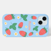 Mini Aardbeienbloesem gepersonaliseerd Case-Mate iPhone Case (Achterkant (horizontaal))