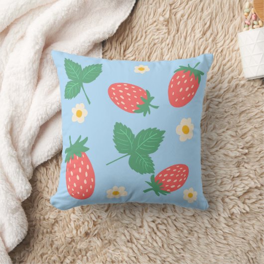 Mini Aardbeienbloesem Kussen (Deken)