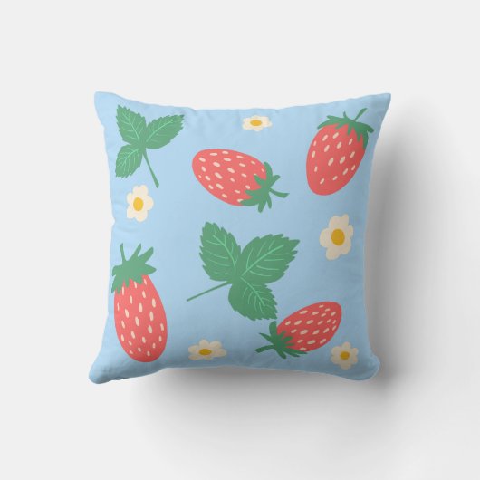 Mini Aardbeienbloesem Kussen (Achterkant)
