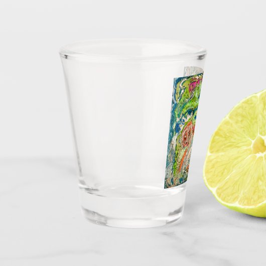 Mini Abstract kunstlicht Shot Glas (Links)