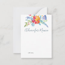 Mini Advice voor nieuwe ouders Baby shower cards