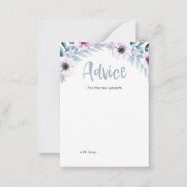 Mini Advice voor nieuwe ouders Baby shower cards Advieskaart