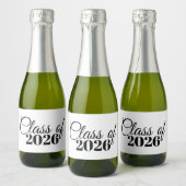 Mini Afstudeer Champagne Fles Etiket Klas van 26 (Flessen)