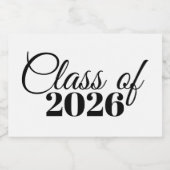 Mini Afstudeer Champagne Fles Etiket Klas van 26 (Enkel label)
