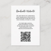 Mini Afstudeerfoto QR-code Website Informatiekaartje (Achterkant)