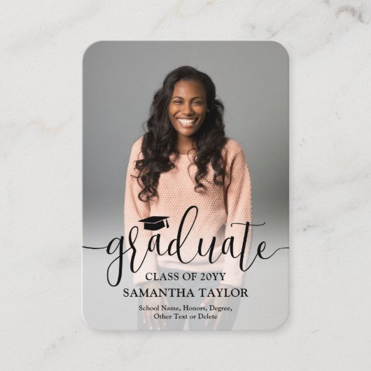 Mini Afstuderen Aankondiging of Feestuitnodiging (Voorkant)