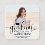 Mini Afstuderen Fotoaankondiging of Uitnodiging Informatiekaartje (Voorkant)