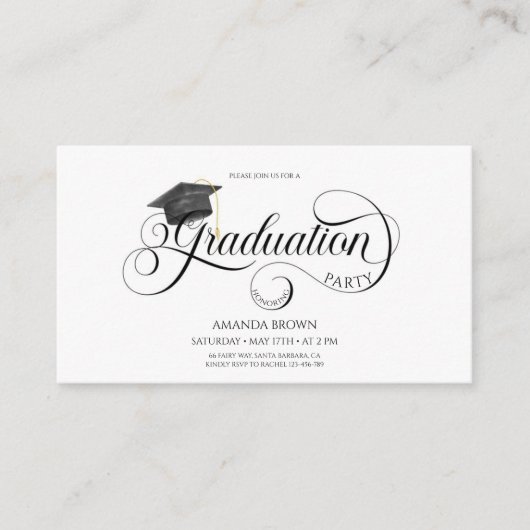 Mini Afstuderen uitnodigen, Klasse van 2024 Afstud Informatiekaartje (Voorkant)