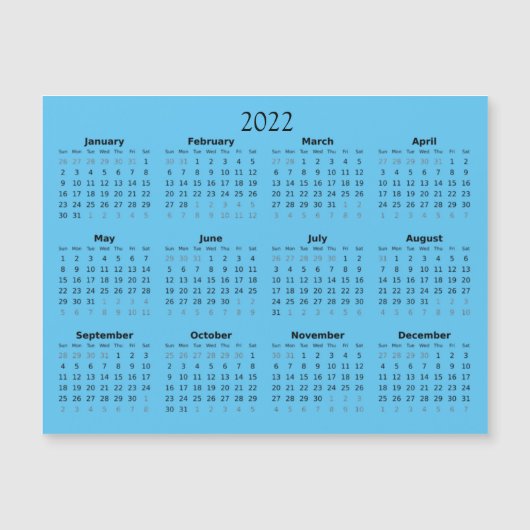 Mini-agenda 2022 magnetische uitnodiging (Voorkant)